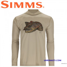 Худи Simms Tech Hoody - Artist Series Stone/Brown Trout размер L